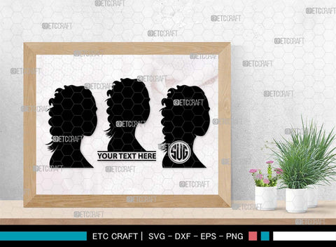 Woman Heads Monogram, Woman Heads Silhouette, Woman Heads SVG, Heads Svg, Women Hair Svg, Woman Svg, Female Svg, SB00560 SVG ETC Craft 