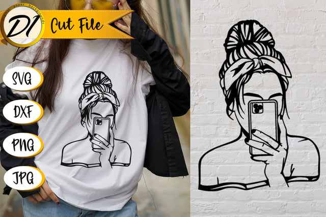 Woman SVG. T-Shirt Design. Girl SVG. Phone SVG SVG Evgenyia Guschina 