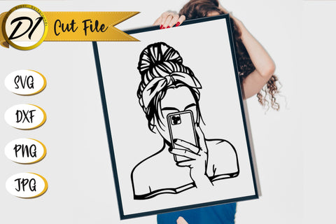 Woman SVG. T-Shirt Design. Girl SVG. Phone SVG SVG Evgenyia Guschina 