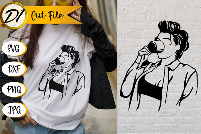 Woman SVG. T-Shirt Design. Girl SVG SVG Evgenyia Guschina 