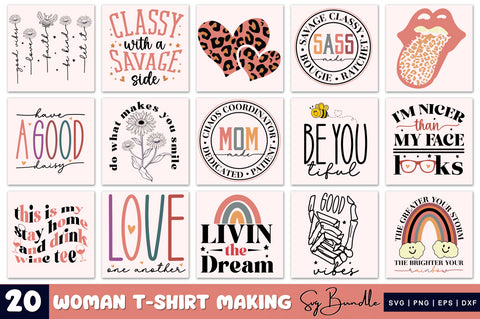 Woman T-Shirt Making SVG Bundle SVG Regulrcrative 