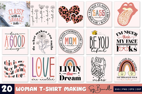 Woman T-Shirt Making SVG Bundle SVG Regulrcrative 