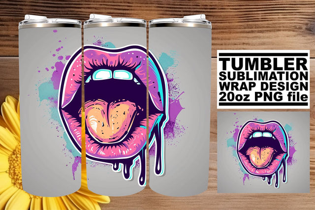 Woman's Pout Tumbler Sublimation Wrap Sublimation afrosvg 