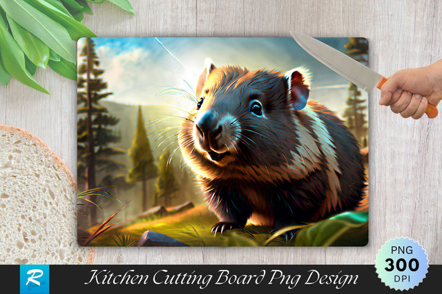 Wombats Background Cutting Board Sublimation Regulrcrative 