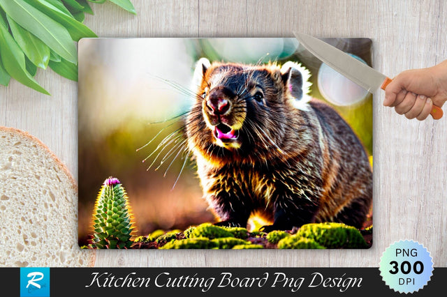 Wombats Background Cutting Board Sublimation Regulrcrative 