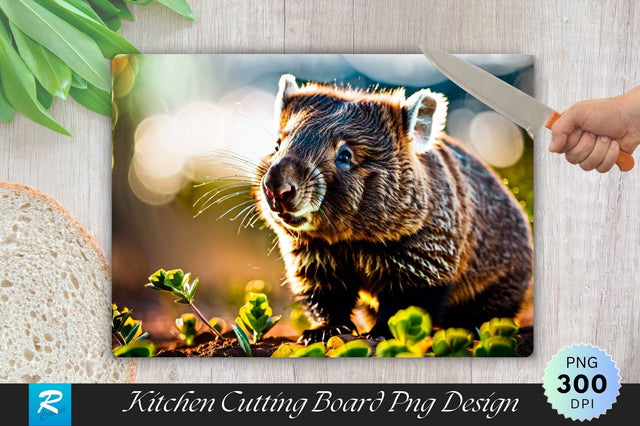 Wombats Background Cutting Board Sublimation Regulrcrative 