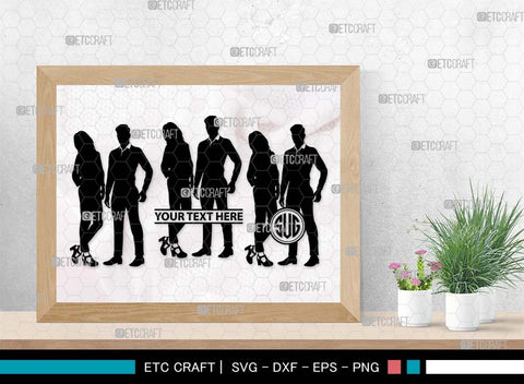 Women And Men Monogram, Women And Men Silhouette, People SVG, Women Svg, Men Svg, Couples Svg, Couples Walking Svg, People Bundle, SB00567 SVG ETC Craft 