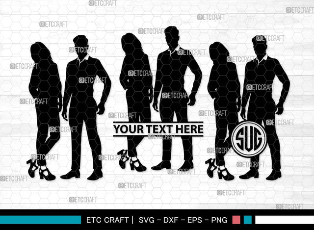 Women And Men Monogram, Women And Men Silhouette, People SVG, Women Svg, Men Svg, Couples Svg, Couples Walking Svg, People Bundle, SB00567 SVG ETC Craft 