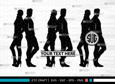 Women And Men Monogram, Women And Men Silhouette, People SVG, Women Svg, Men Svg, Couples Svg, Couples Walking Svg, People Bundle, SB00567 SVG ETC Craft 