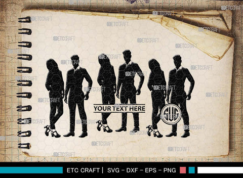 Women And Men Monogram, Women And Men Silhouette, People SVG, Women Svg, Men Svg, Couples Svg, Couples Walking Svg, People Bundle, SB00567 SVG ETC Craft 