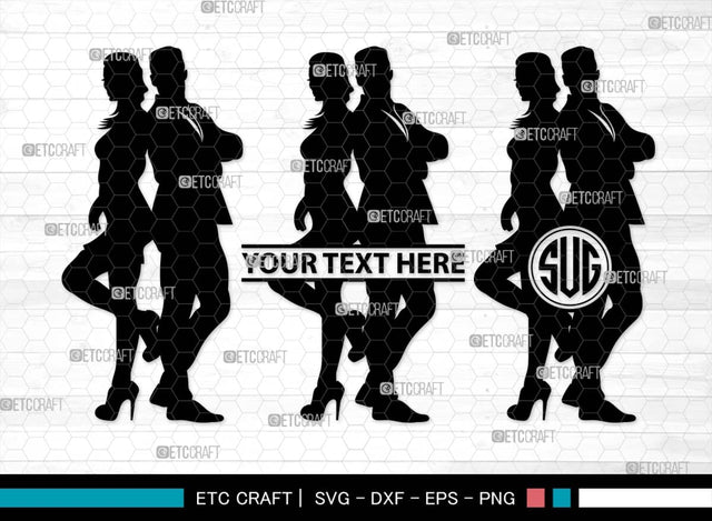 Women And Men Monogram, Women And Men Silhouette, People SVG, Women Svg, Men Svg, Couples Svg, Couples Walking Svg, People Bundle, SB00567 SVG ETC Craft 