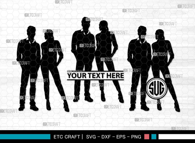 Women And Men Monogram, Women And Men Silhouette, People SVG, Women Svg, Men Svg, Couples Svg, Couples Walking Svg, People Bundle, SB00567 SVG ETC Craft 