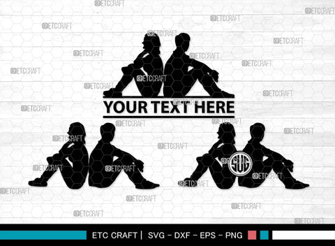 Women And Men Monogram, Women And Men Silhouette, People SVG, Women Svg, Men Svg, Couples Svg, Couples Walking Svg, People Bundle, SB00567 SVG ETC Craft 