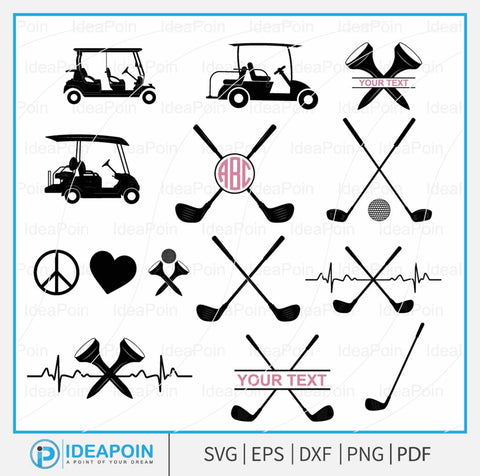 women golfer svg, GOLF SVG Bundle, golf monogram svg, Golf ball Svg, golf club PNG, Golfer Silhouette, golf name frame, Golfer Shape SVG Dinvect 