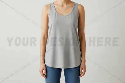 Women's gray tank top Mock Up Photo Regulrcrative 