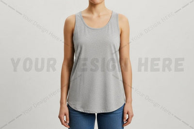 Women's grey tank top Mock Up Photo Regulrcrative 