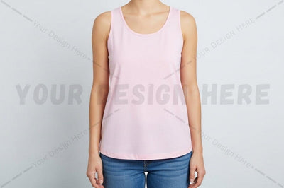 Women's pink tank top Mock Up Photo Regulrcrative 