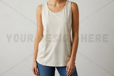Women's white tank top Mock Up Photo Regulrcrative 
