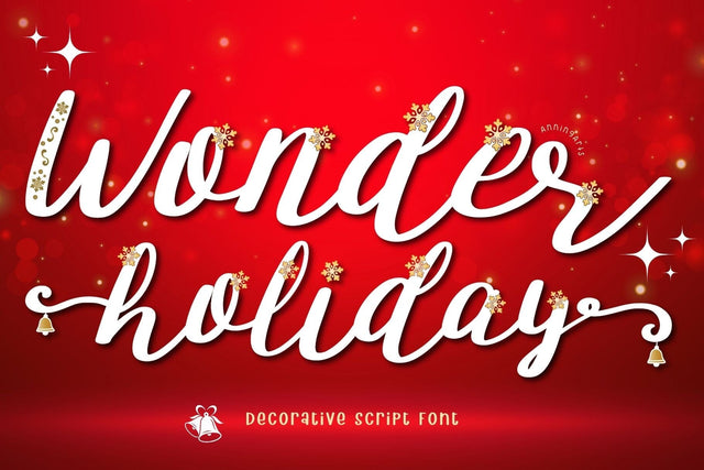 Wonder Holiday - Script Font Font AnningArts Design 