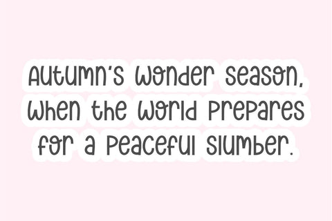 Wonder Season - Cute Sans Serif Font Masyafi Studio 