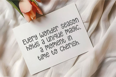 Wonder Season - Cute Sans Serif Font Masyafi Studio 