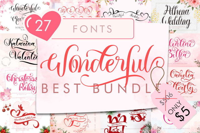 Wonderful Best Bundle Font Prasetya Letter 
