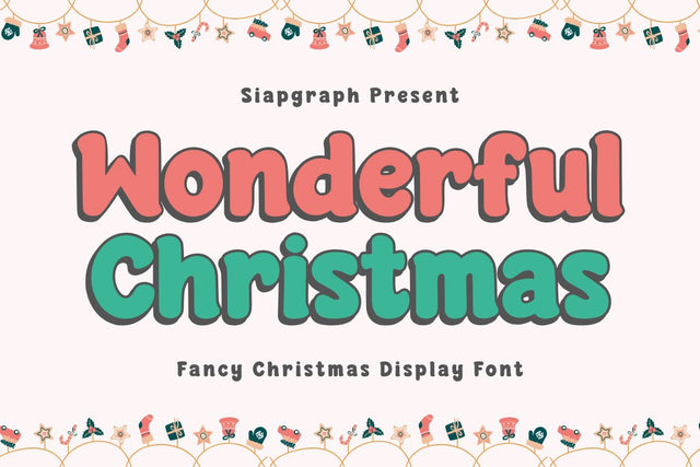 Wonderful Christmas - Fancy Christmas Font Font Masyafi Studio 