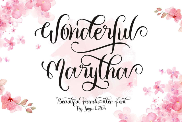Wonderful Marytha Font Prasetya Letter 