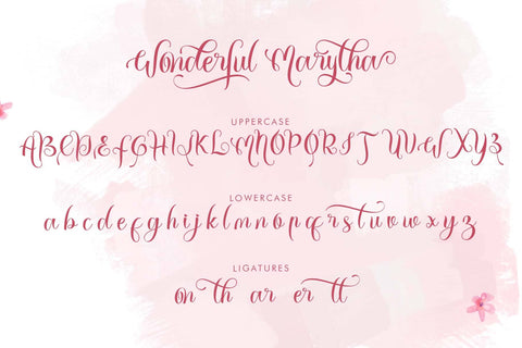 Wonderful Marytha Font Prasetya Letter 