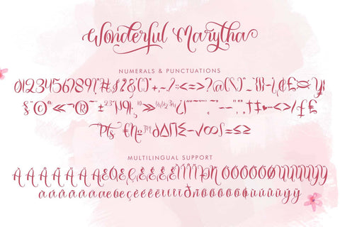 Wonderful Marytha Font Prasetya Letter 