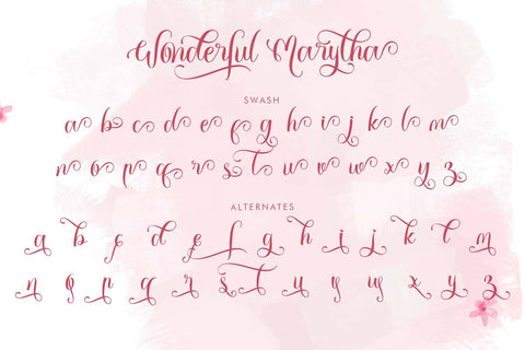 Wonderful Marytha Font Prasetya Letter 
