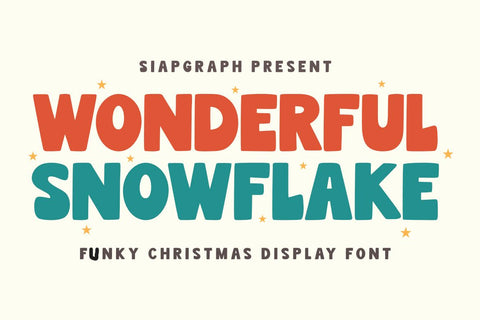 Wonderful Snowflake - Funky Christmas Font Font Masyafi Studio 