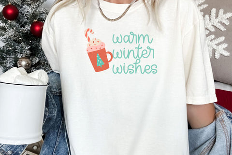 Wonderful Winter, Cute Handwritten Font for Cricut, Cursive Christmas Handwriting Font Designing Digitals 