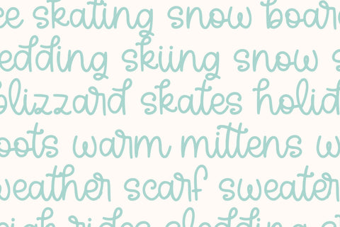 Wonderful Winter, Cute Handwritten Font for Cricut, Cursive Christmas Handwriting Font Designing Digitals 