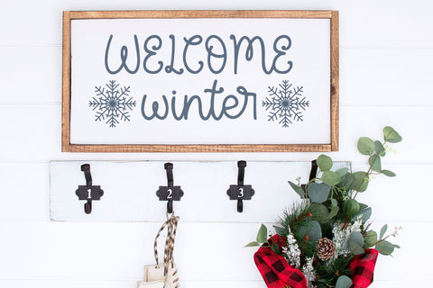 Wonderful Winter, Cute Handwritten Font for Cricut, Cursive Christmas Handwriting Font Designing Digitals 