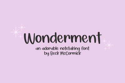 Wonderment Sans Font Beck McCormick 