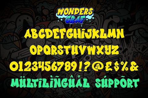 Wonders Graff - 3d Layered Graffiti Font Font Mozzatype 