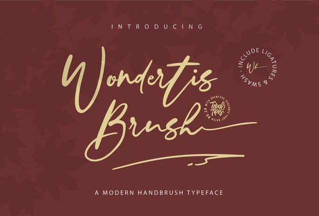 Wondertis Brush Typeface Font Fadeline Std. 