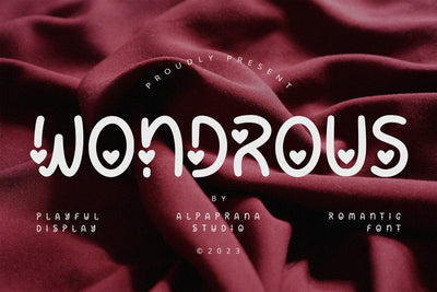 Wondrous - Display Font Font Alpaprana Studio 