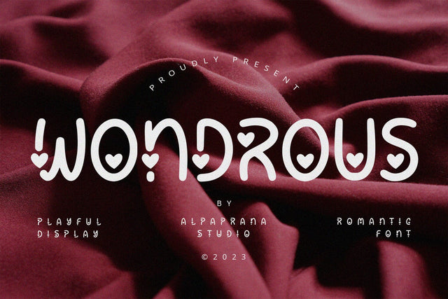 Wondrous - Display Font Font Alpaprana Studio 