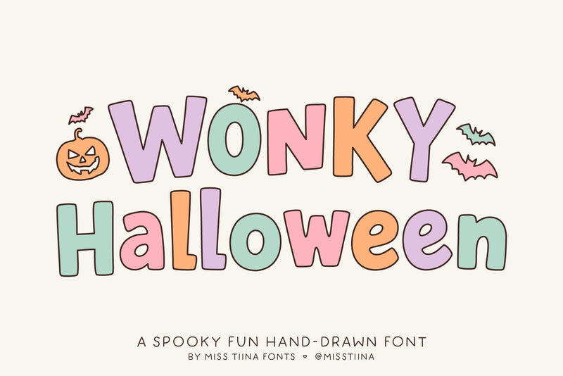 Wonky Halloween Font Miss Tiina 