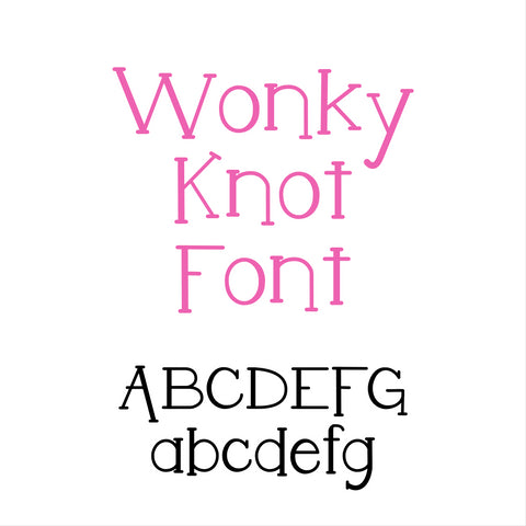 Wonky Knot Font OTF, Fonts for Crafting, Handwritten Font Font Crafting With Brenna 