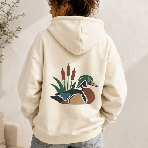 Wood Duck Embroidery Design – Mallard Duck Machine Embroidery File, Cattail Pond Bird Wildlife Hunting Design Embroidery/Applique DESIGNS PatternFeed8 