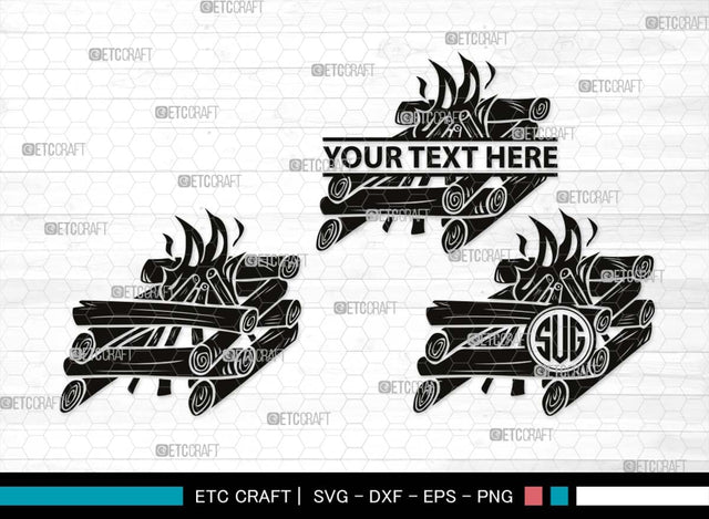 Wood Log Monogram, Wood Log Silhouette, Wood Log SVG, Wood Svg, Tree Log Svg, Tree Rings Svg, Growth Rings Svg, Wood Trunk Svg, SB00546 SVG ETC Craft 