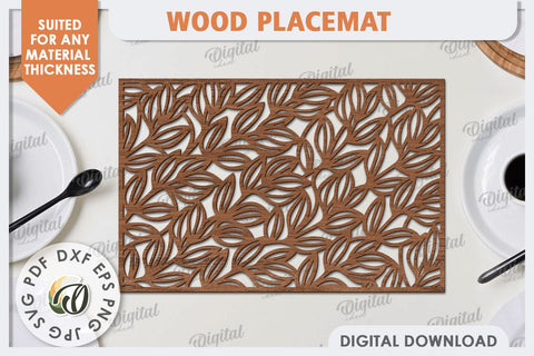 Wood Placemat Laser Cut. Home Decor. Wood Coasters SVG SVG Evgenyia Guschina 