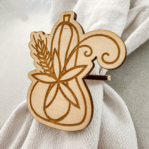 Wood Pumpkin Napkin Ring Bundle Laser SVG File SVG Crafting With Brenna 