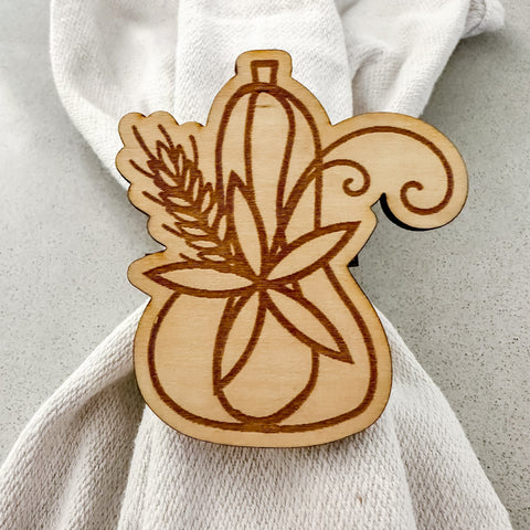 Wood Pumpkin Napkin Ring Bundle Laser SVG File SVG Crafting With Brenna 