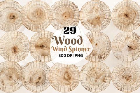 Wood Wind Spinner Sublimation Designs Bundle Sublimation Regulrcrative 