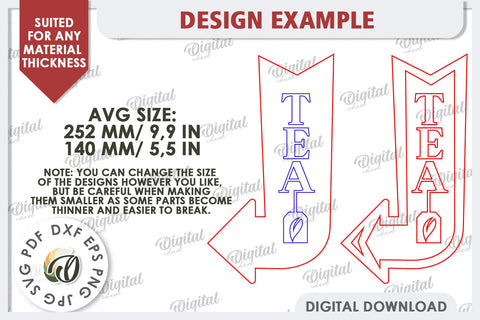 Wooden Arrow Sign for Drinks Laser Cut. Kitchen Sign SVG SVG Evgenyia Guschina 