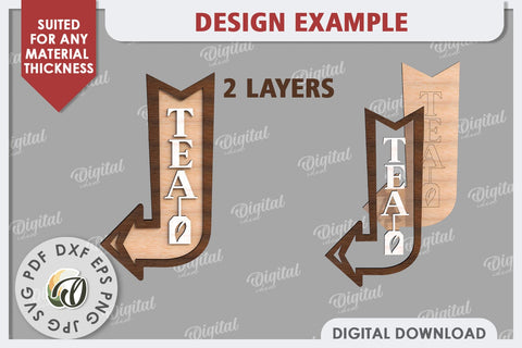 Wooden Arrow Sign for Drinks Laser Cut. Kitchen Sign SVG SVG Evgenyia Guschina 